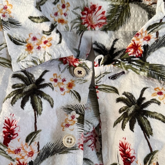 Men's Palm Print Casual Shirt - Picture 4 of 5